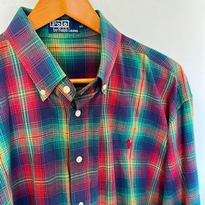 Men’s Polo Ralph Lauren size XL EUC perfect for FALL long sleeve button up shirt